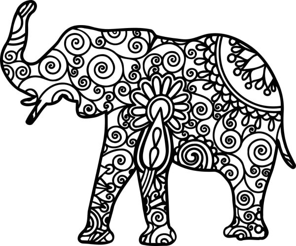 Awesome Elephant Mandala