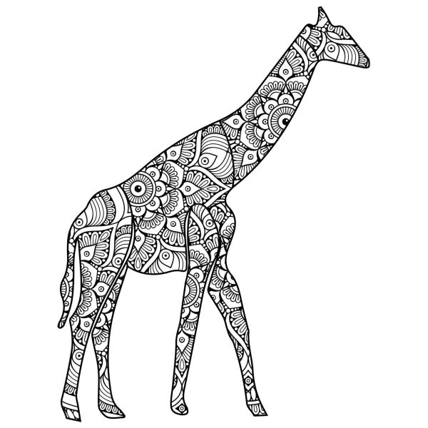Awesome Giraffe Mandala