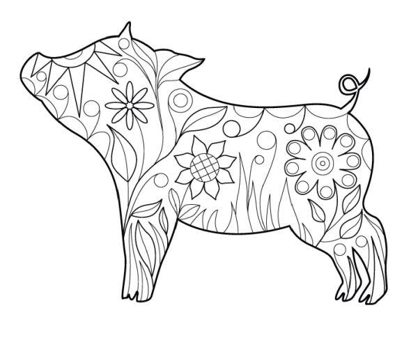 Awesome Pig Mandala