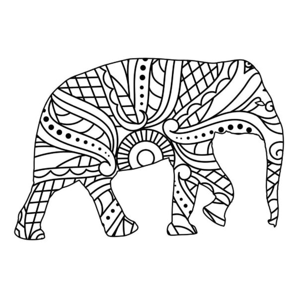 Basic Elephant Walking Mandala