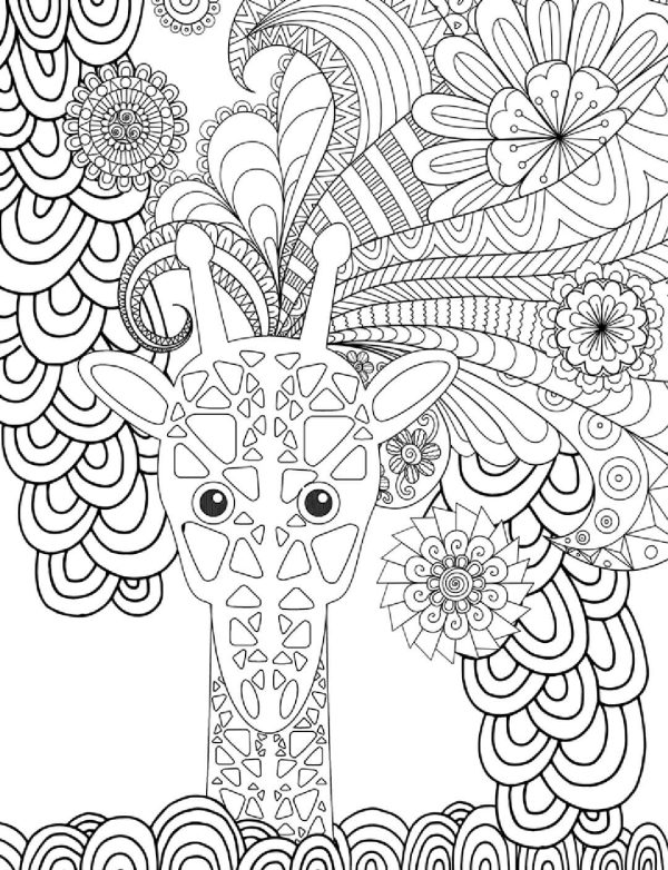 Basic Giraffe Head Mandala