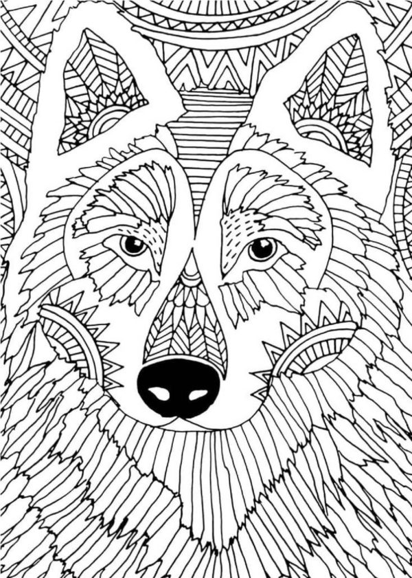 Basic Wolf Head Mandala