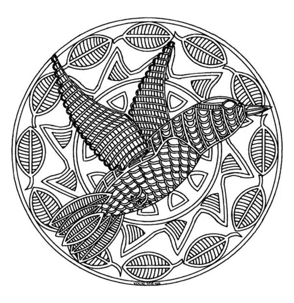Bird Flying Mandala
