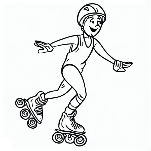 Boy on Roller Skates