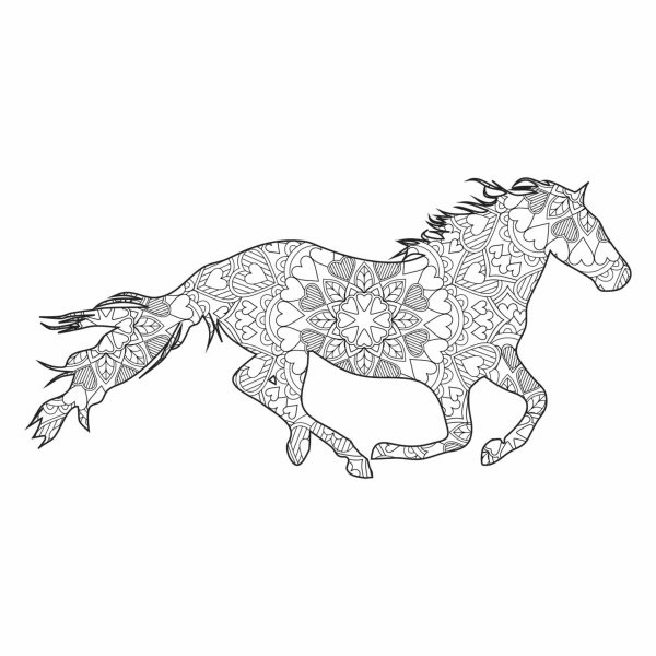 Cool Horse Running Mandala