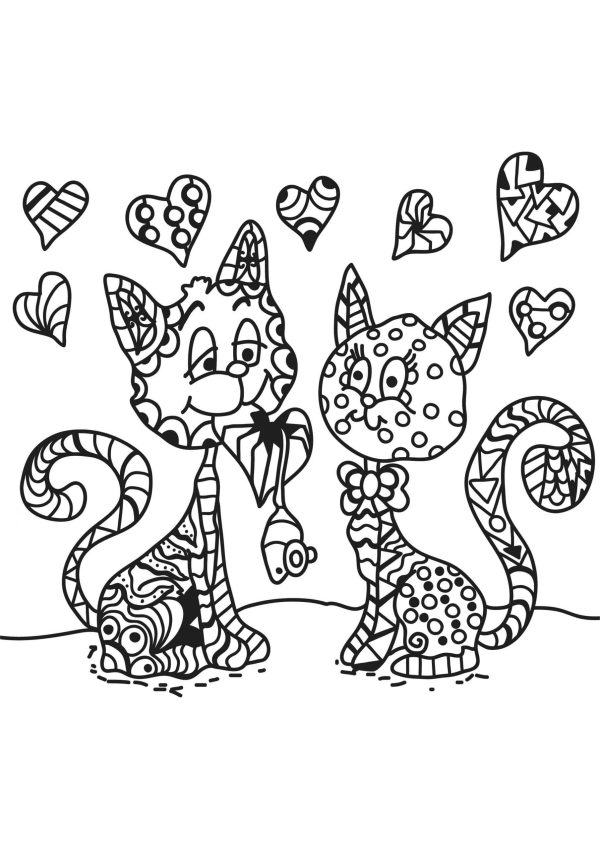 Couple Cats Mandala