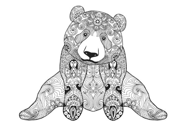 Cute Bear Sitting Mandala
