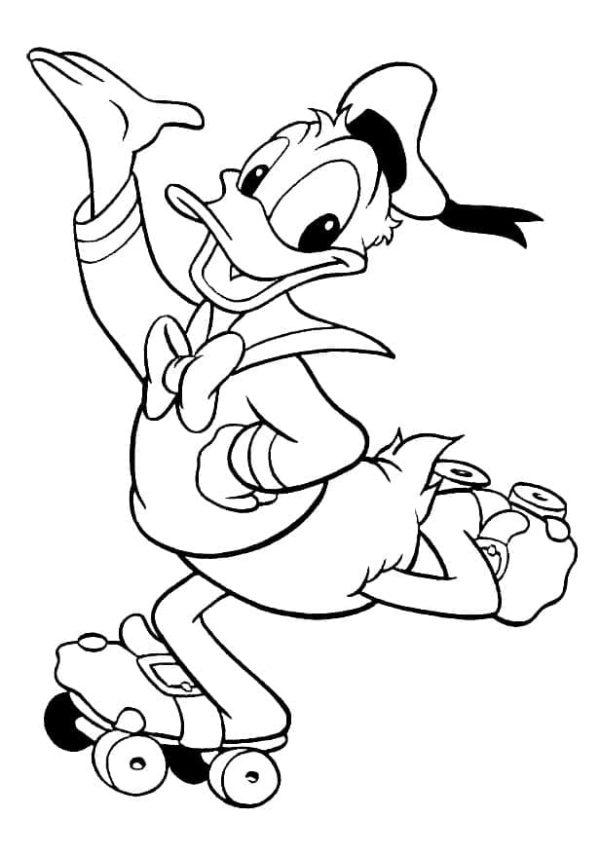 Donald Duck on Roller Skate