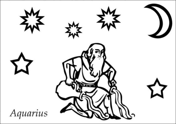 Drawing of Aquarius