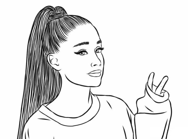 Drawing of Ariana Grande