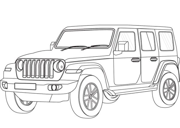 Drawing of Jeep