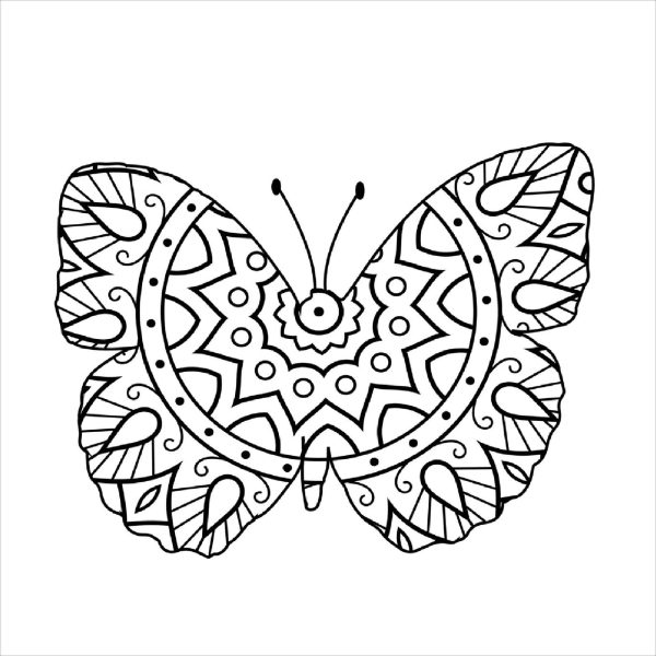Free Butterfly Mandala