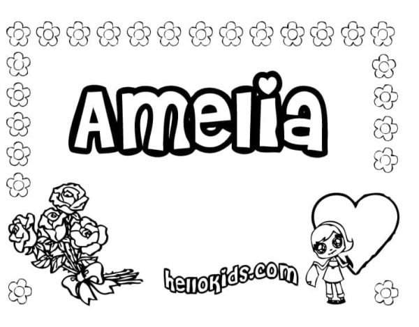 Free Printable Name Amelia