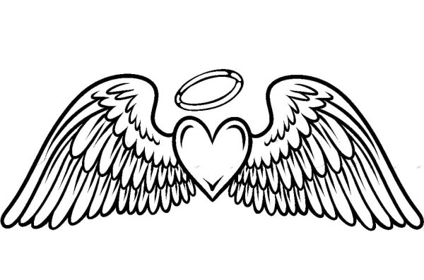Heart and Angel Wings