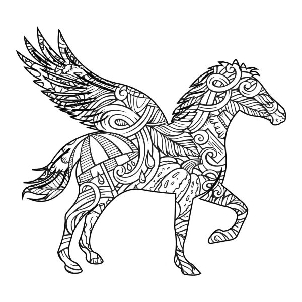 Horse With Wings Mandala