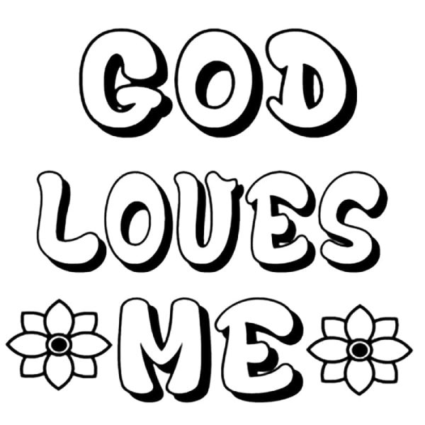 Print God Loves Me