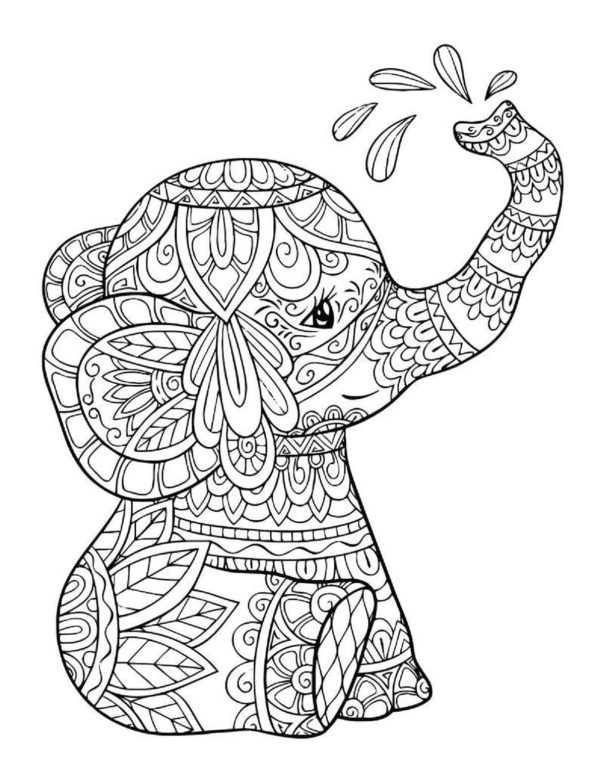 Smile Elephant Sitting Mandala