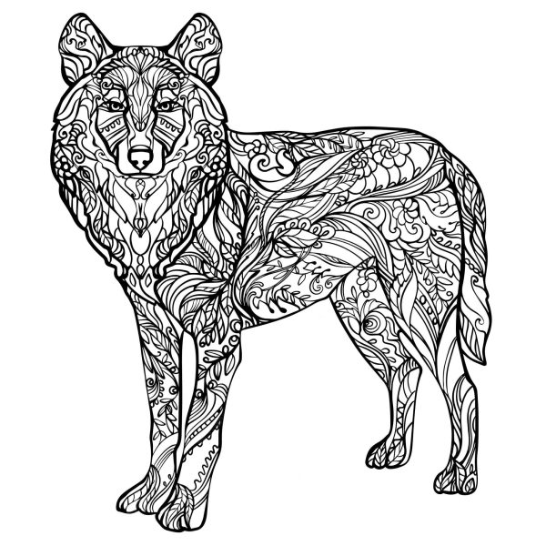 Wolf Standing Mandala
