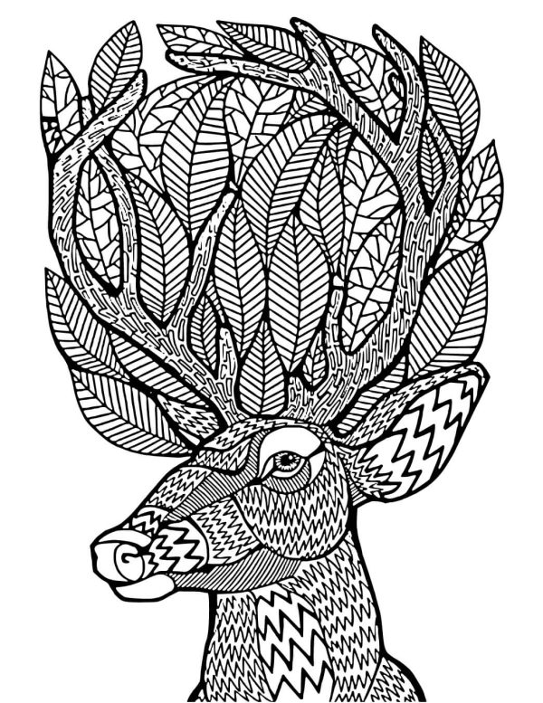 Basic Reindeer Head Mandala