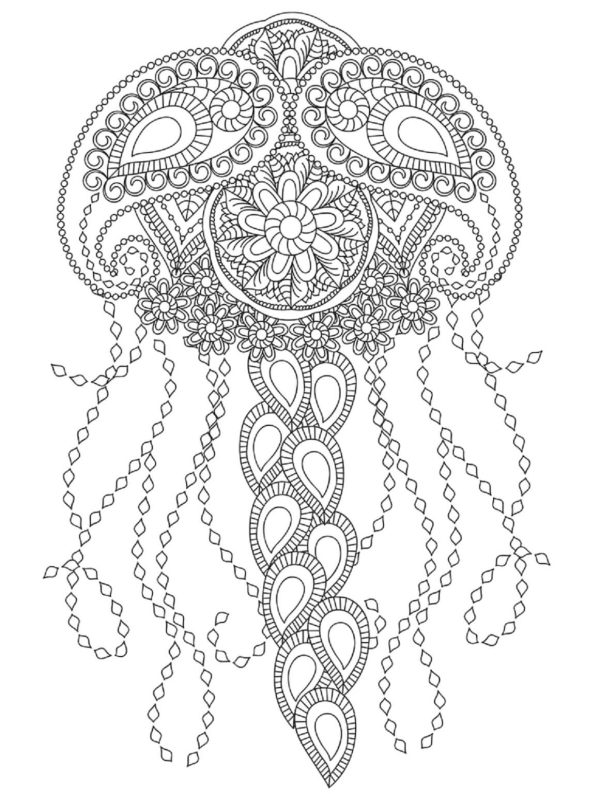 Beautiful Jellyfish Mandala
