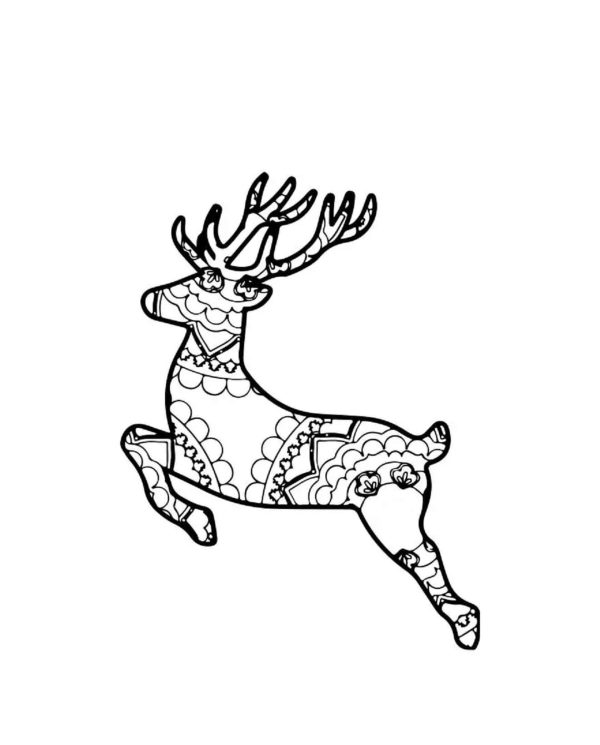 Deer Jumping Mandala