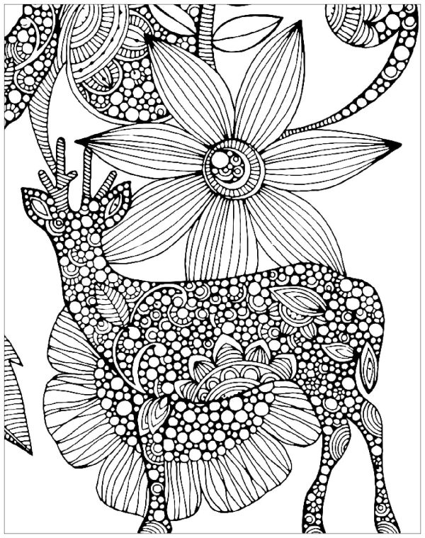 Deer With Big Flower Mandala