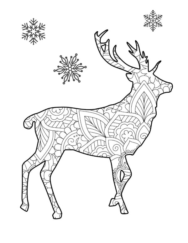 Deer With Snowflake Mandala