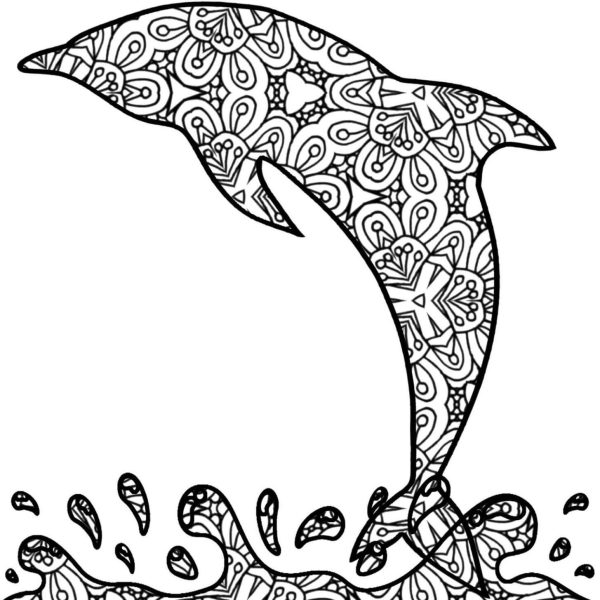 Dolphin Jumping Out Of The Sea Mandala