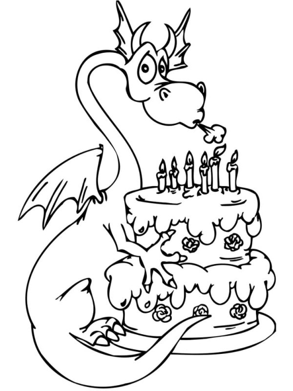 Dragon and Birthday Cake