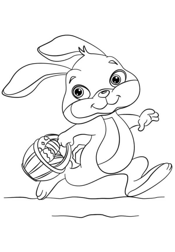 Easter Bunny Running