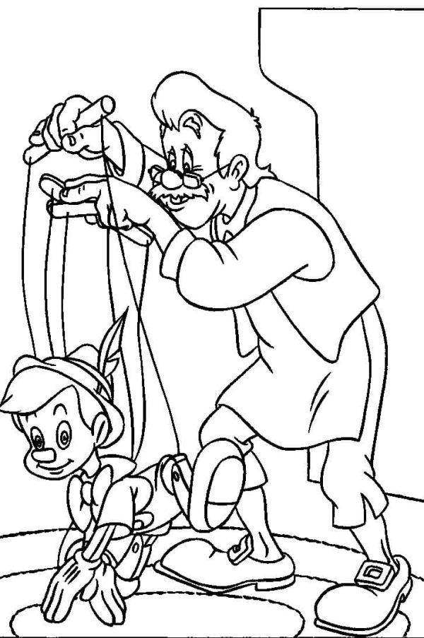 Geppetto with Pinocchio