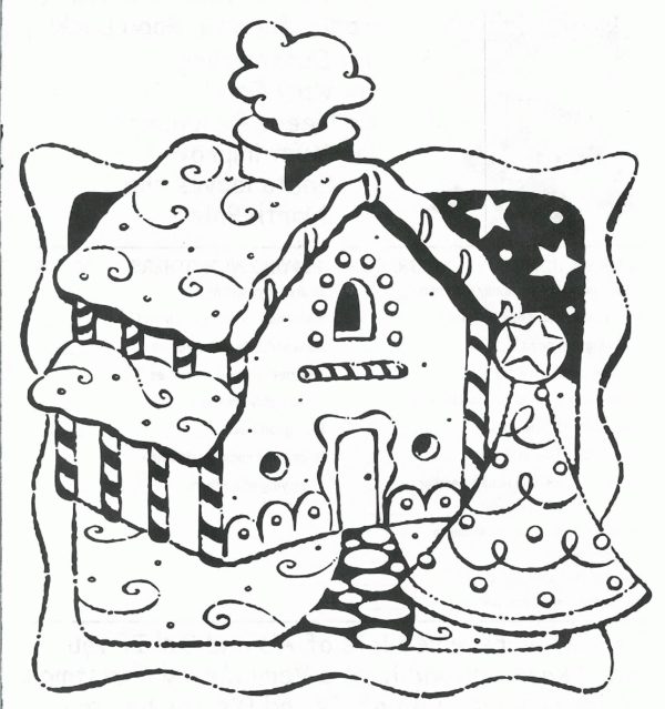 Gingerbread House Drawing Normal