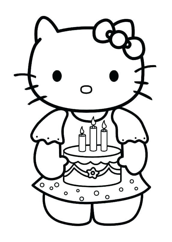 Hello Kitty and Birthday Cake