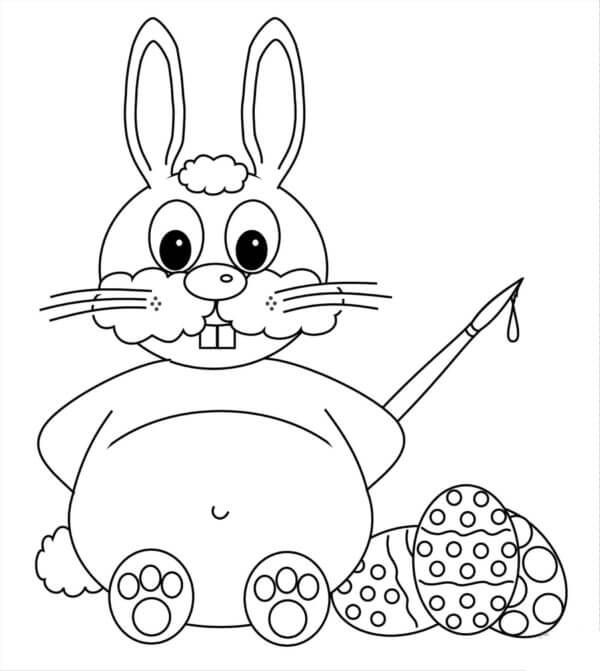 Help The Bunny To Paint The Eggs