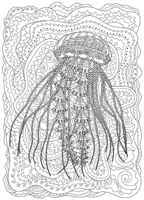 High Detailed Jellyfish Mandala