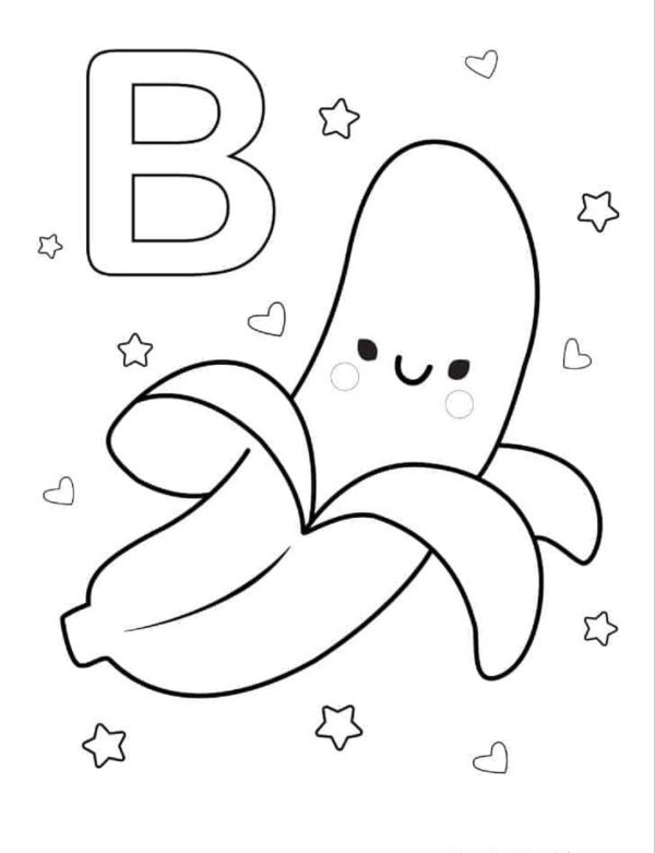 Letter B With Banana