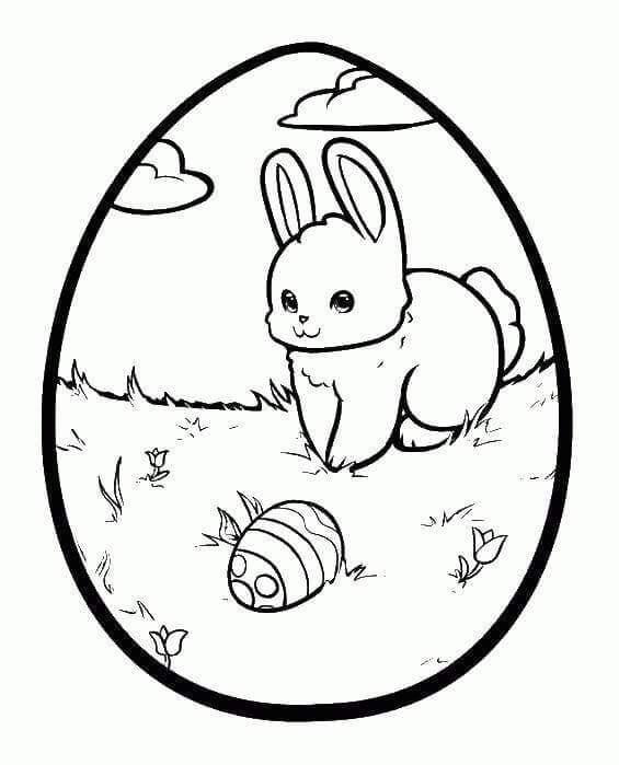 Little Bunny With Egg