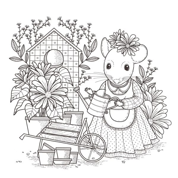 Mouse With Flowers Mandala
