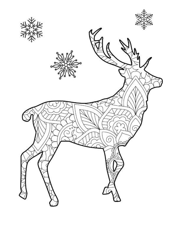 Reindeer With Snowflake Mandala