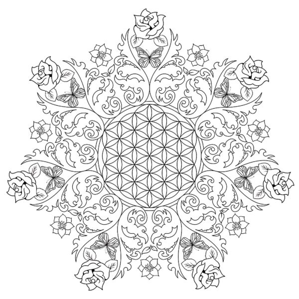 Simple Rose Mandala