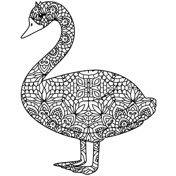 Swan Standing Mandala