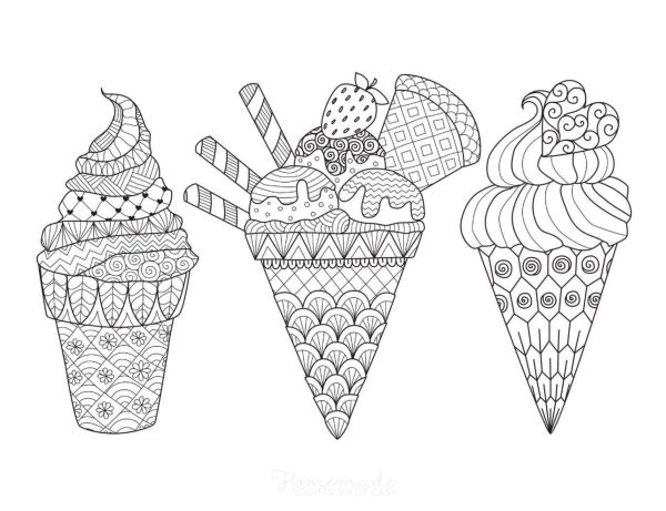 Three Ice Cream In Summer Mandala