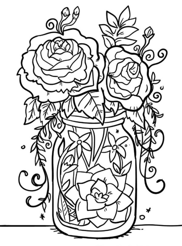 Vase Of Rose Mandala