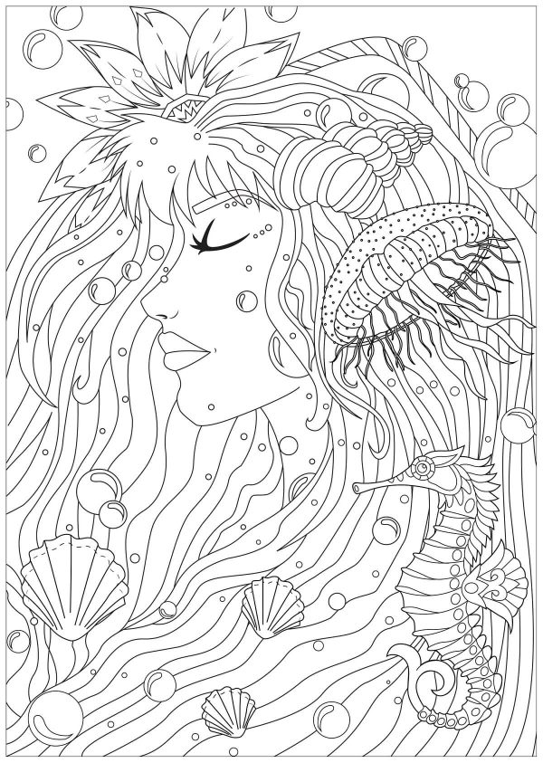 Woman, Jellyfish of the Seas Mandala