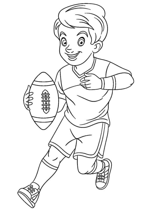 A Boy and Rugby Ball