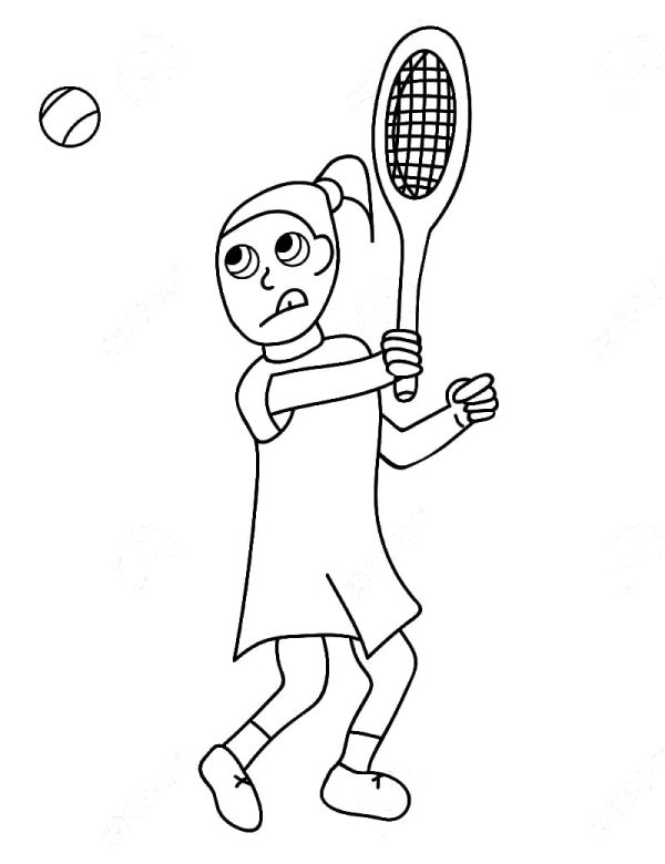 A Girl Plays Tennis