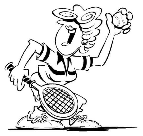 A Woman is Playing Tennis