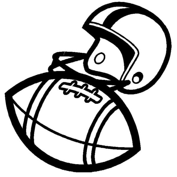 American Football Helmet and Ball
