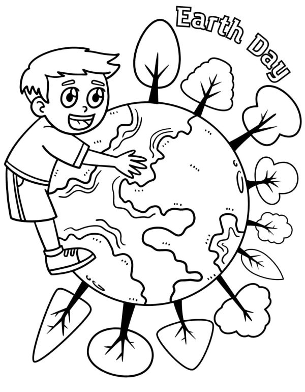 Boy and Earth Day
