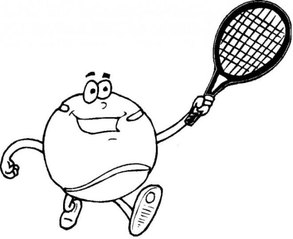 Cartoon Tennis Ball